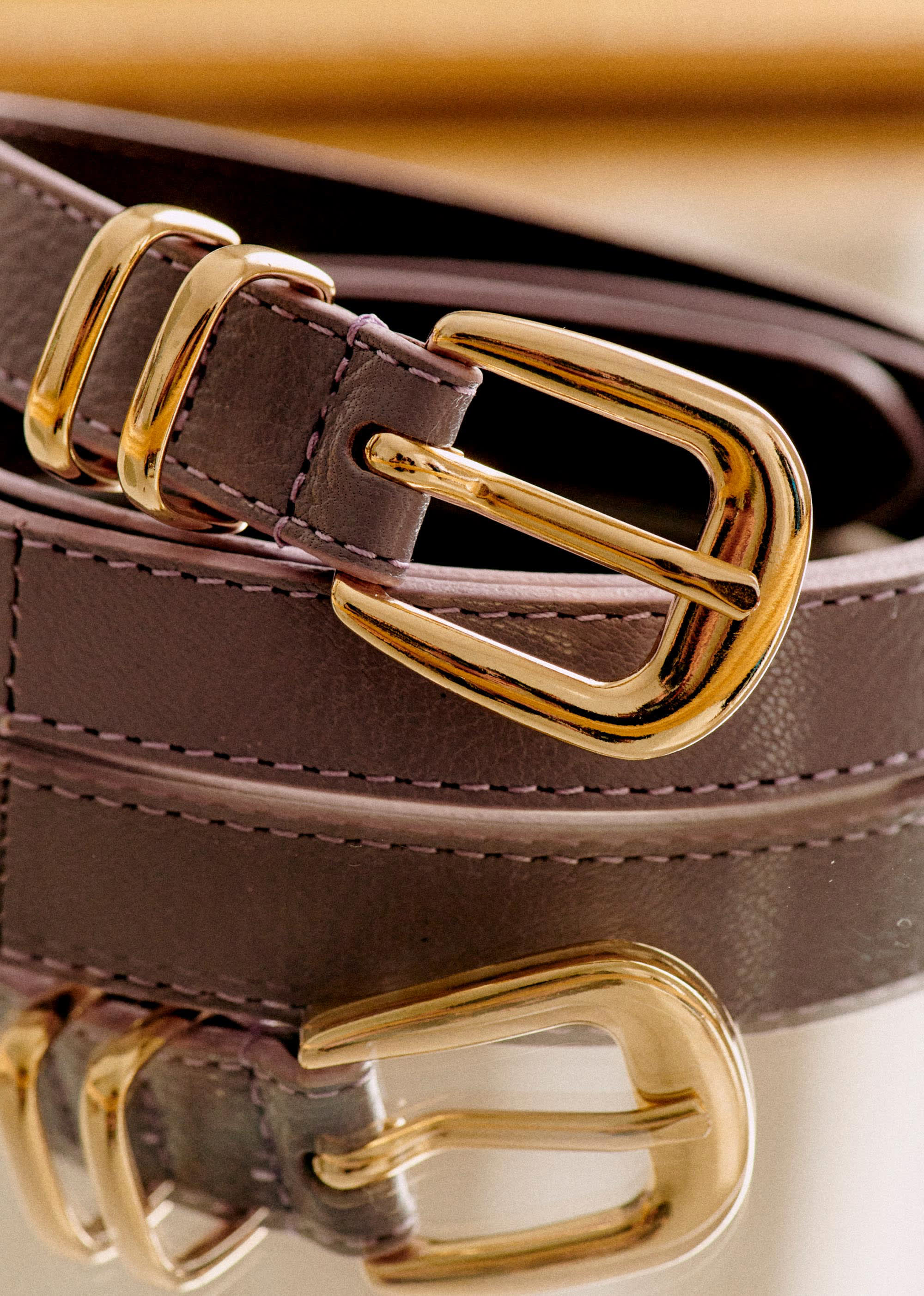 Ceinture Livie - Mauve lisse - E-SHOP/CEINTURES 5905891