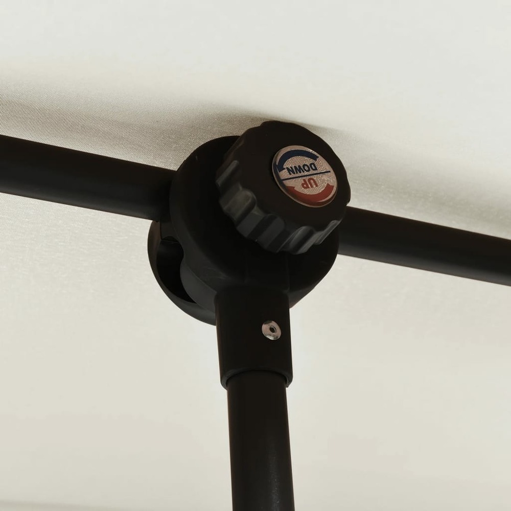 Parasol d'extérieur avec mât en aluminium 180 x 130cm blanc sable