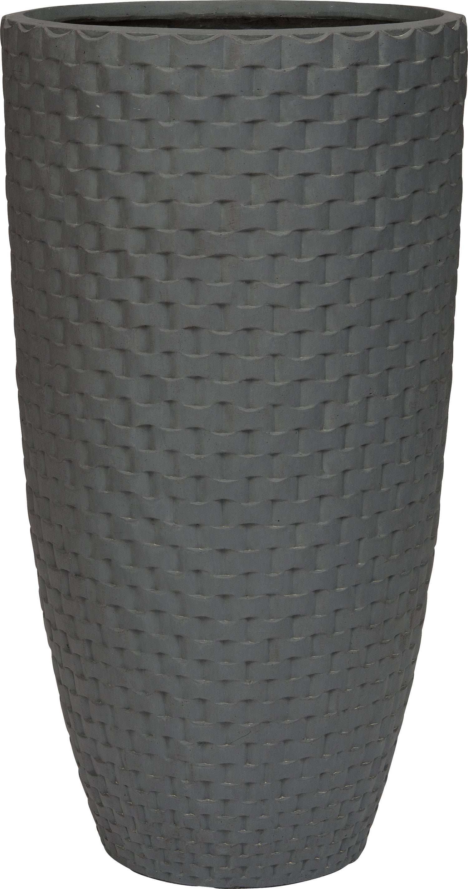 Intratuin bloempot Wicker antraciet D 54 H 100 cm