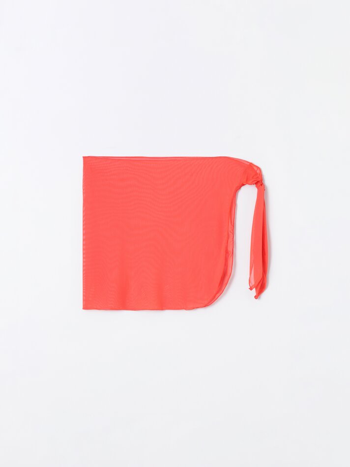 Sarong com amarração lateral - Vermelho Vivo