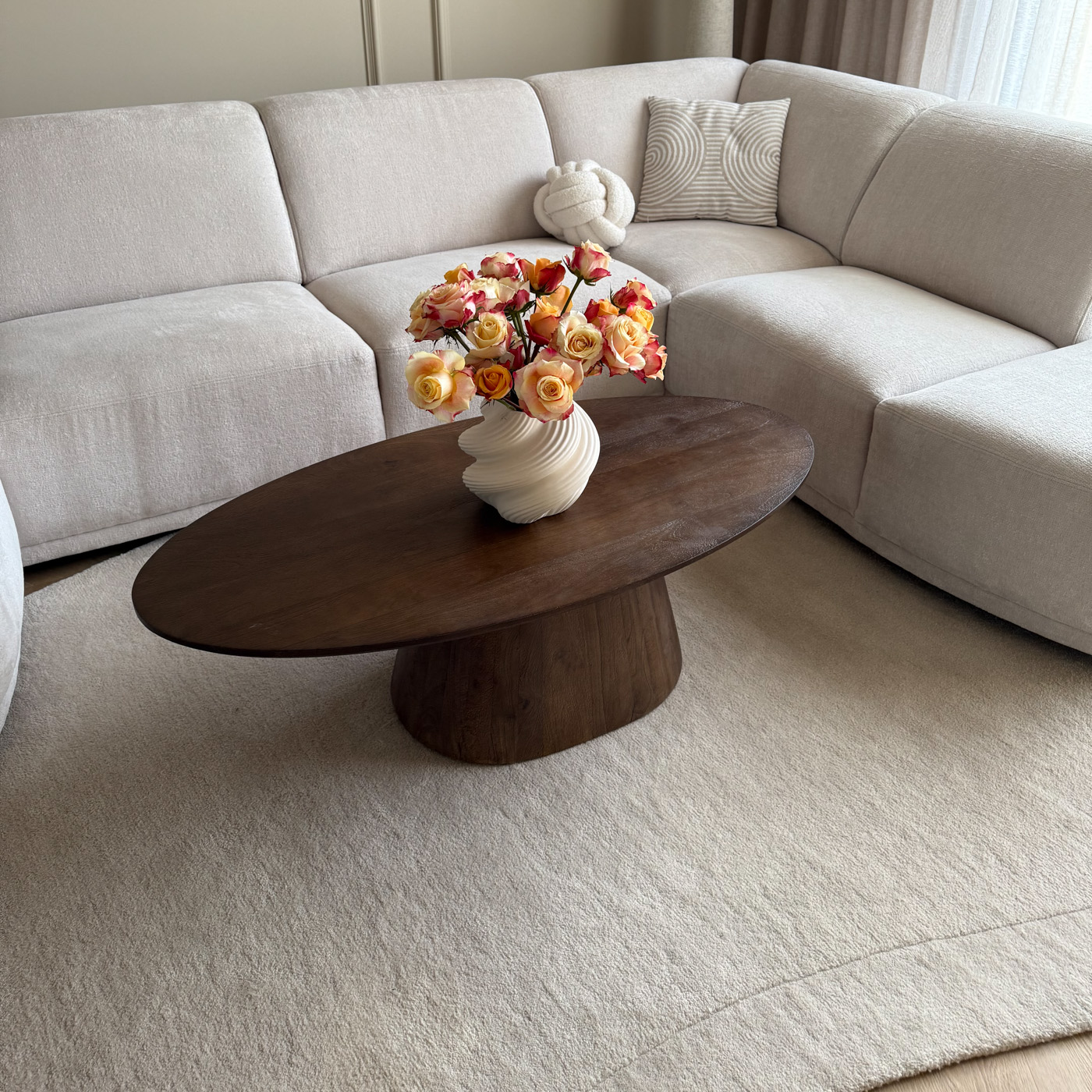 Salontafel ovaal Oslo Bruin