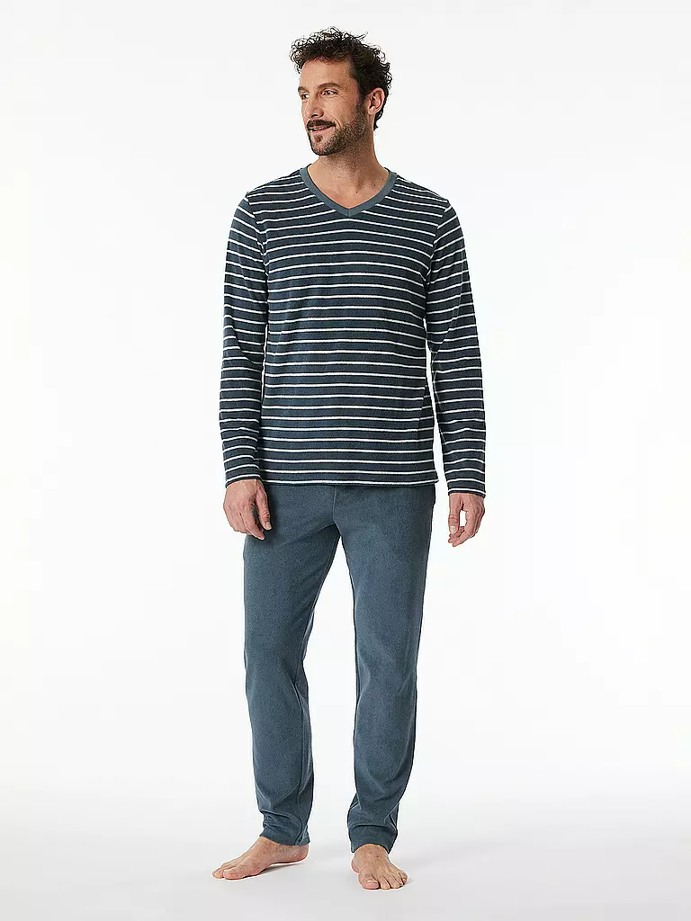 SCHIESSER Pyjama blau
