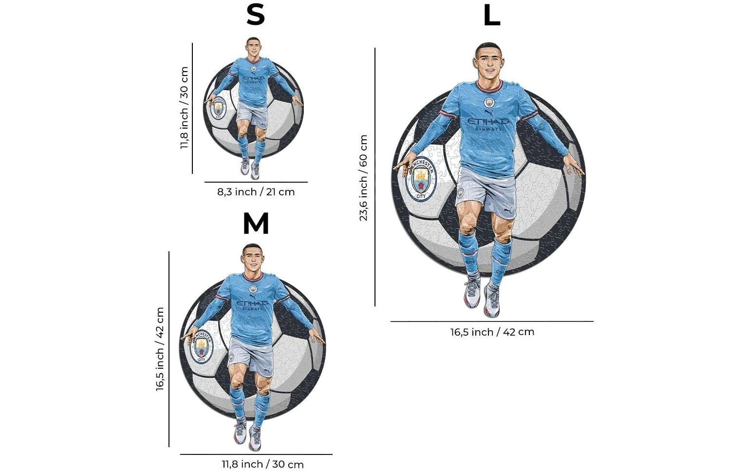 Puzzle »Iconic Man City FC – Phil Foden« Holzart: Birke (Herkunftsland: China)