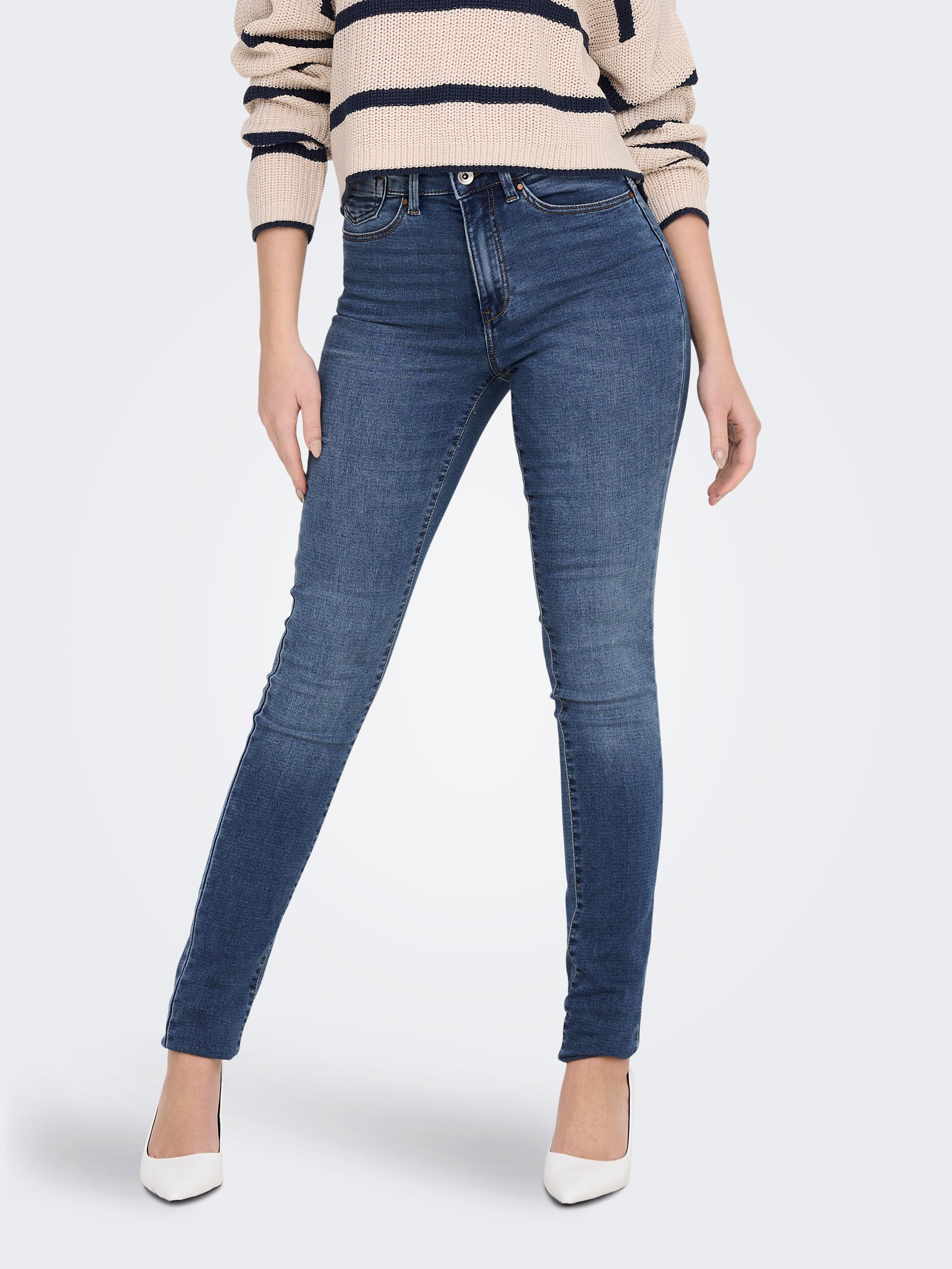 ONLFOREVER Hohe Taille Skinny Fit Jeans Medium Blue Denim