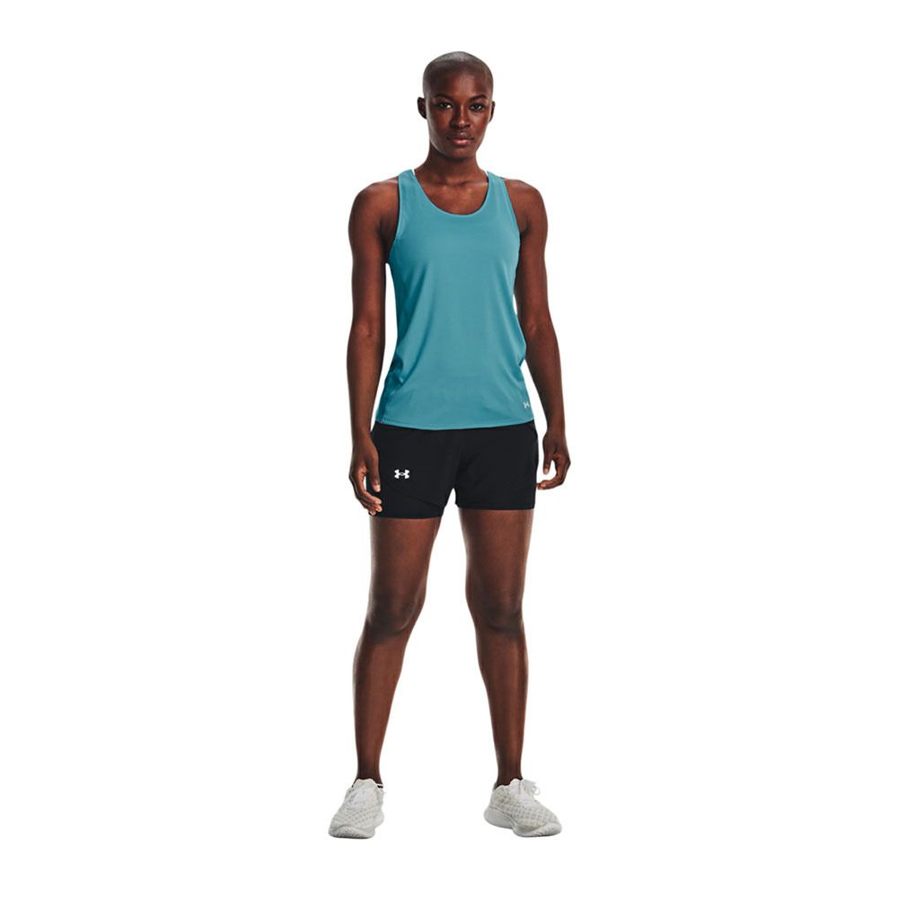 Under Armour UA FLY BY - Débardeur Femme glacier blue/glacier blue/reflective
