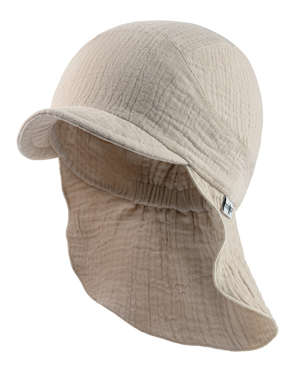 Schirmmütze UNI mit Nackenschutz in beige