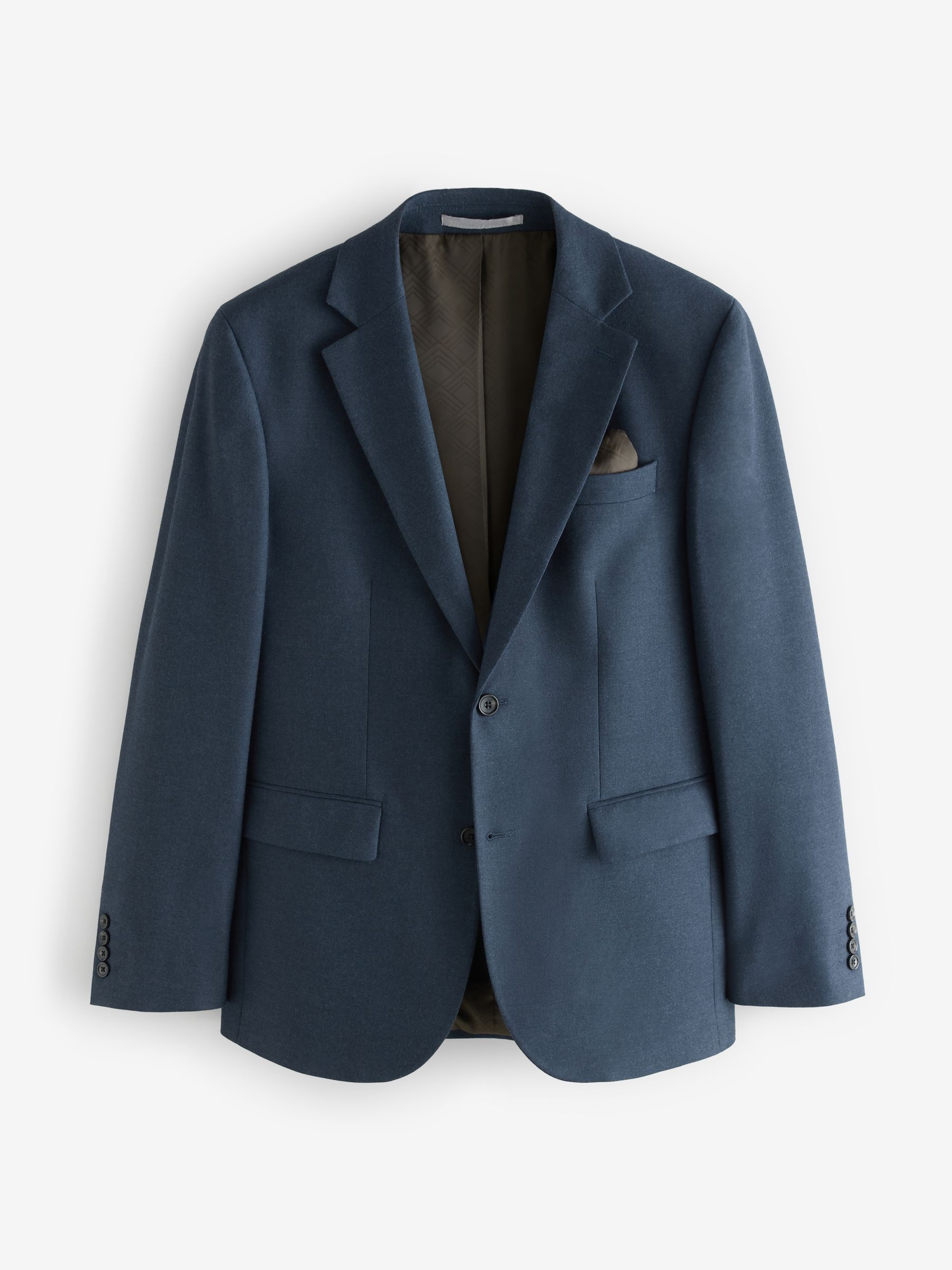 Blauw - Slim Fit Textured Flannel Suit Jacket