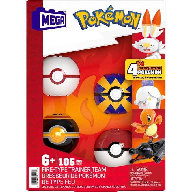 MEGA - Pokémon - 4 Feuer-Typ Pokémon Set