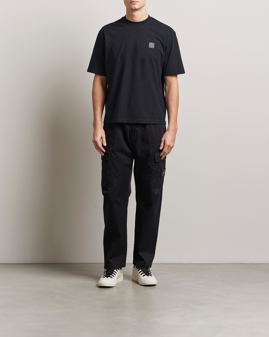Stone Island Combed Organic Cotton T-Shirt Black