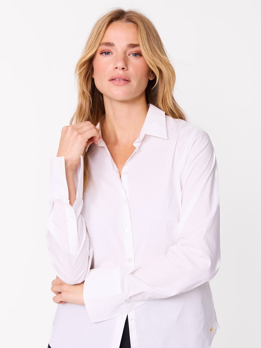 Classic poplinskjorte Bright White