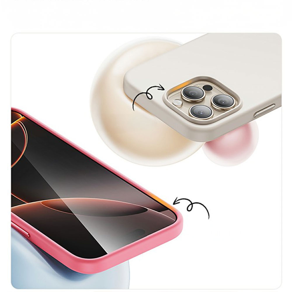 iPhone 16 Pro Max MagSafe Silikon Case Hülle - Beige