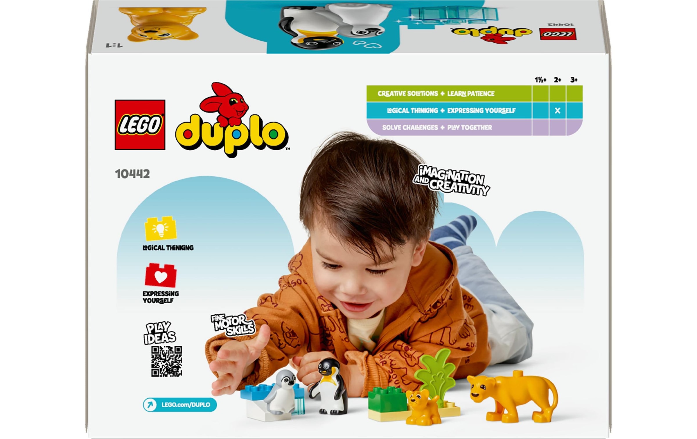 LEGO® Spielbausteine »DUPLO® Wildtier-Familien Pinguine und Löwen 10442«