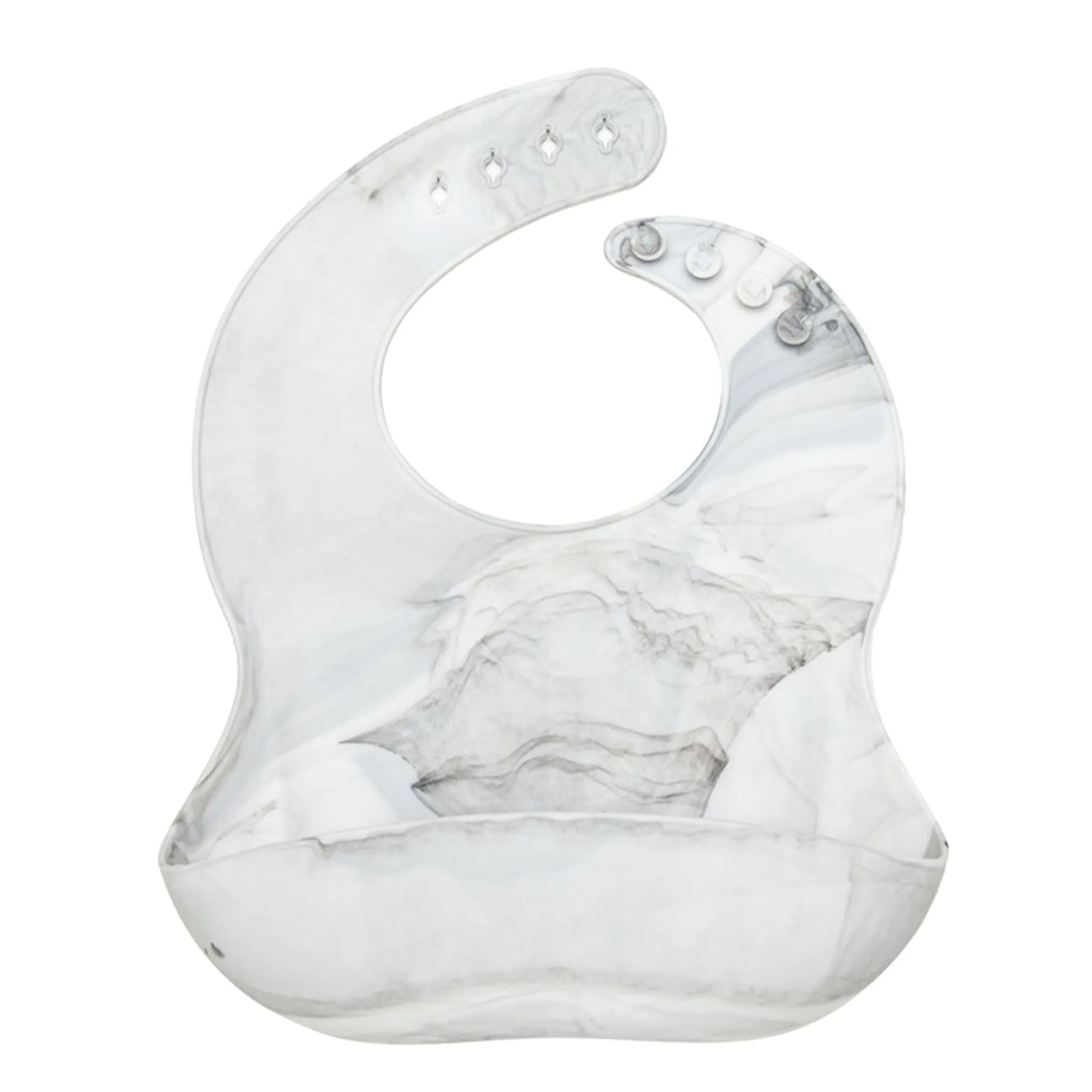 Loulou Lollipop Bavoir en Silicone - Marbre