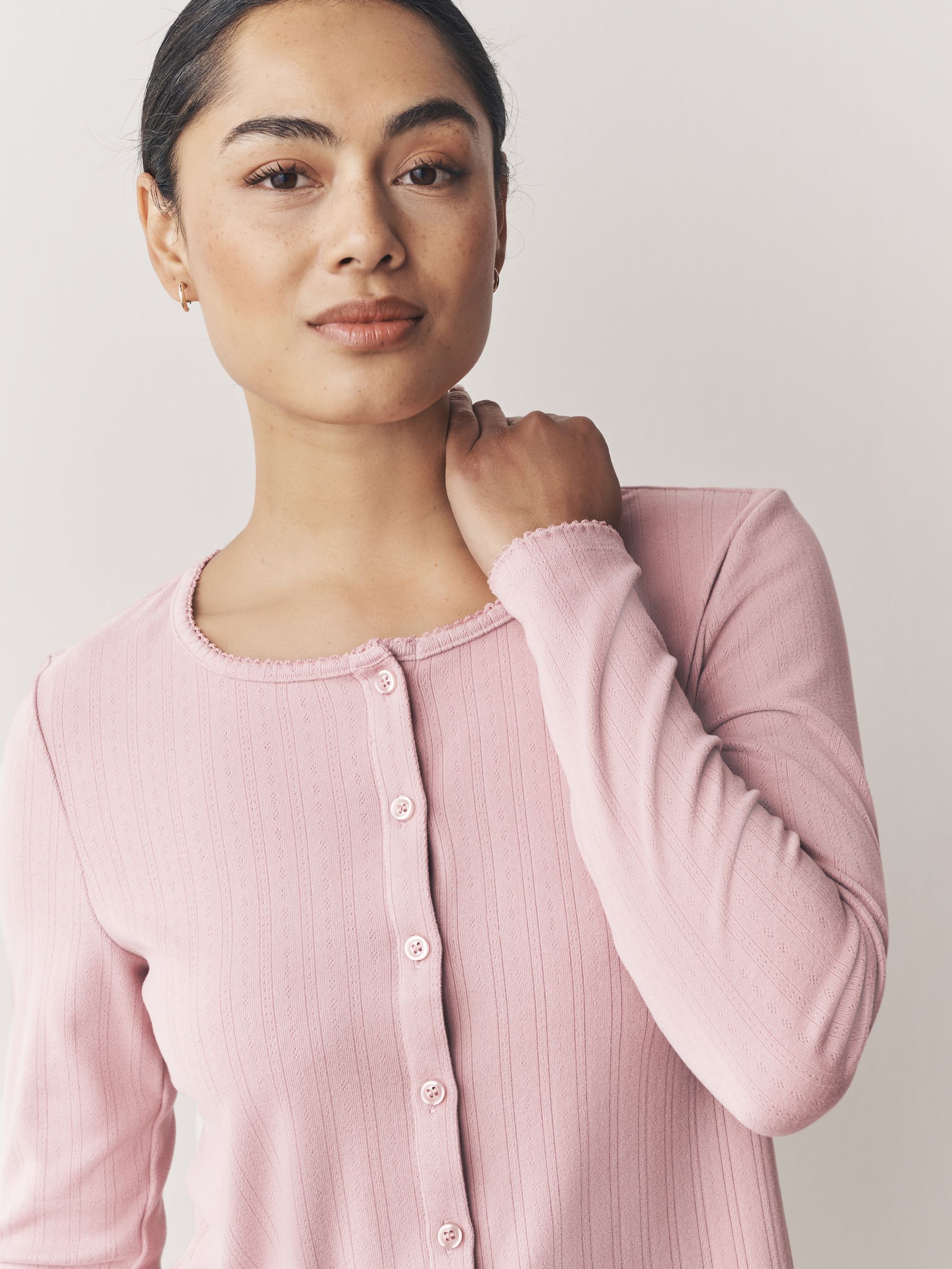 Roze - Cosy Pointelle Long Sleeve Pyjamas