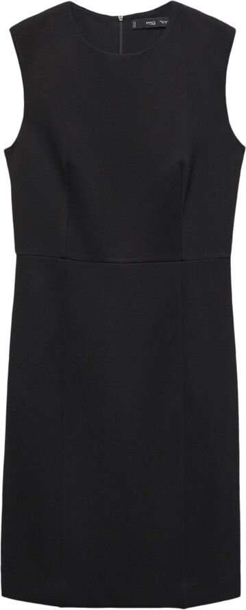 MANGO Roma-knit sleeveless dress Black