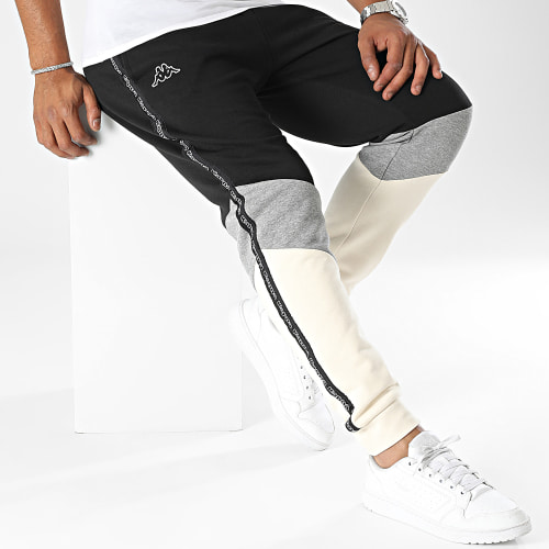 Pantalon Jogging Logo Idole 341I5UW Noir Gris Beige