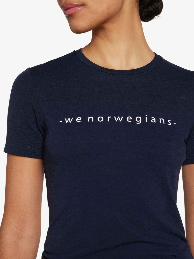 Lindesnes Tee Dame Navy Blue