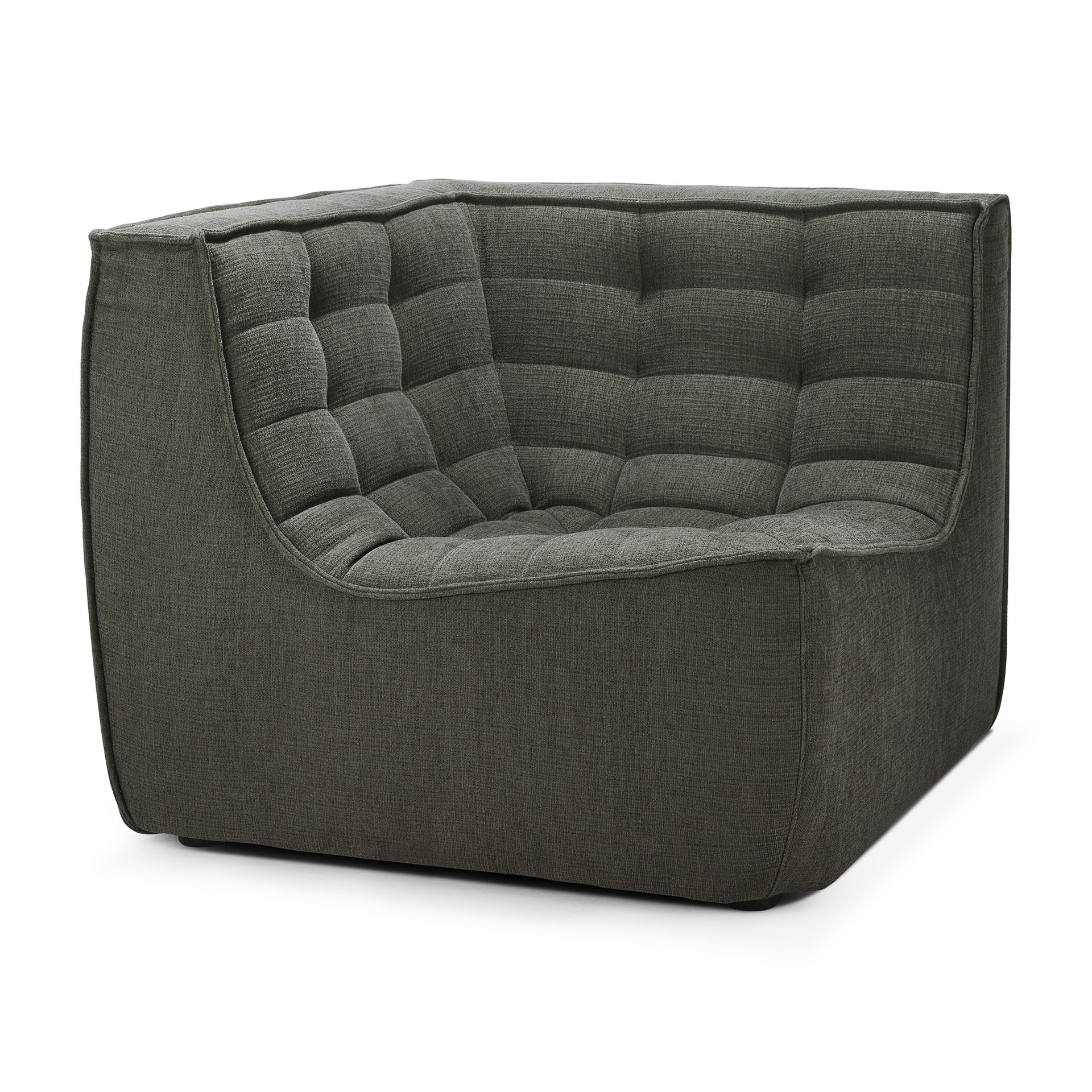 Sofa N701 - 90° vierkant hoekelement - eco stof moss green