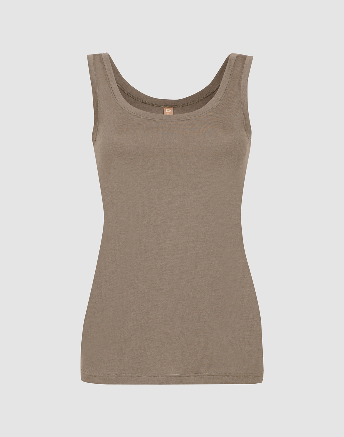Tanktop van merinowol voor dames in Taupe