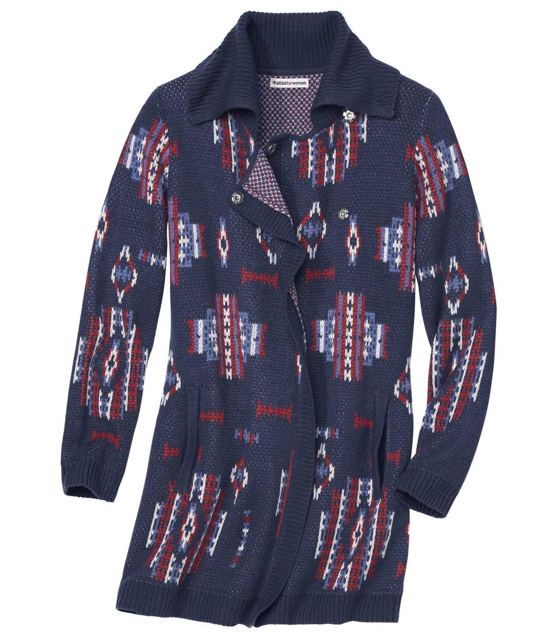Manteau Tricot Motifs Aztèques