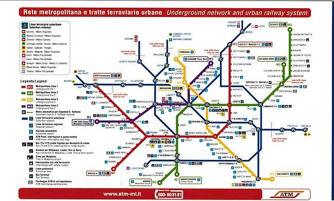 MICHELIN - PLAN DE VILLE MILAN PLASTIFIE