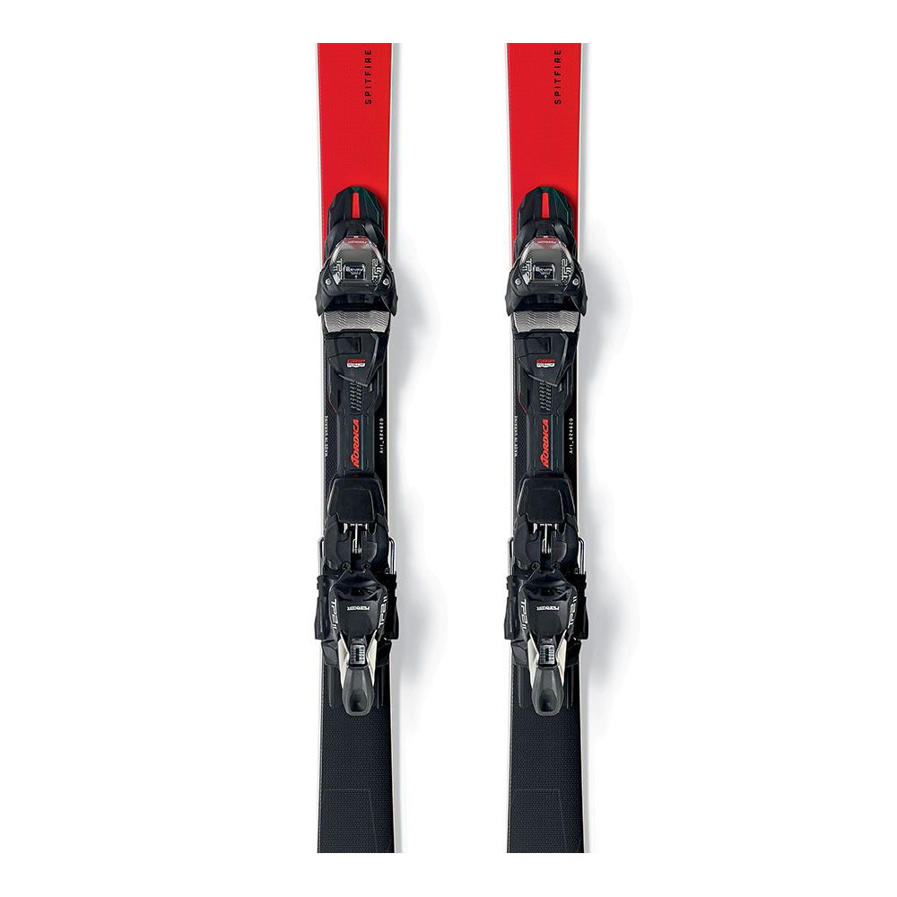 Nordica SPITFIRE TI FDT - Skis piste + Fixations TP2 LIGHT 11 FDT black/fluo red Homme rouge/anthrazite/black/fluo red
