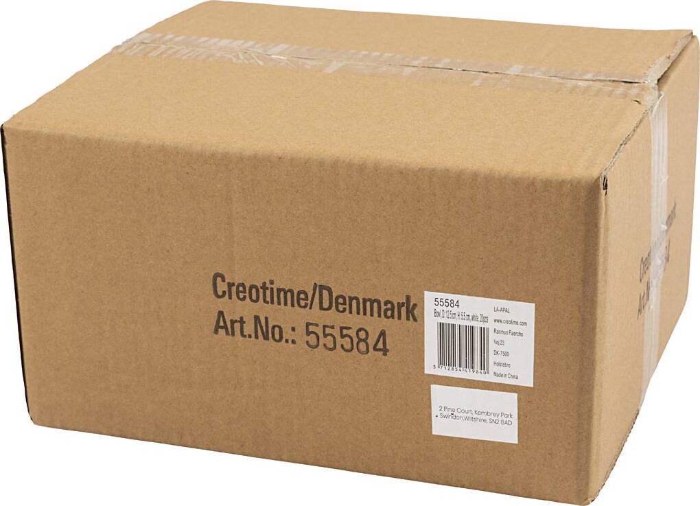 Ymerskål - H 7 CM - Ø 12,5 CM - Hvid - 20 Stk