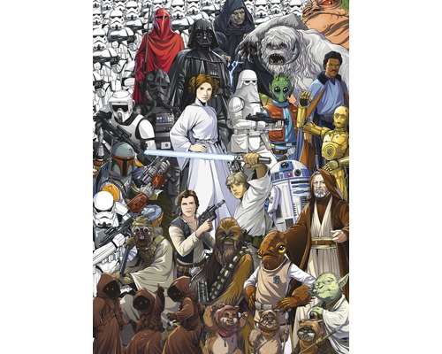 Fotobehangpapier 4-4111 Disney Edition 4 Star Wars Classic Cartoon Collage 4-delige set 184 x 254cm