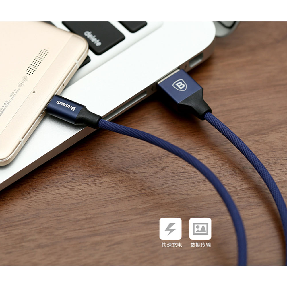 (1.2m) Yiven Lightning USB Ladekabel Datenkabel - Dunkelblau