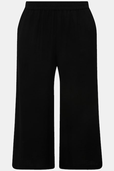 Culotte, wadenlang, weites Bein, Elastikbund
