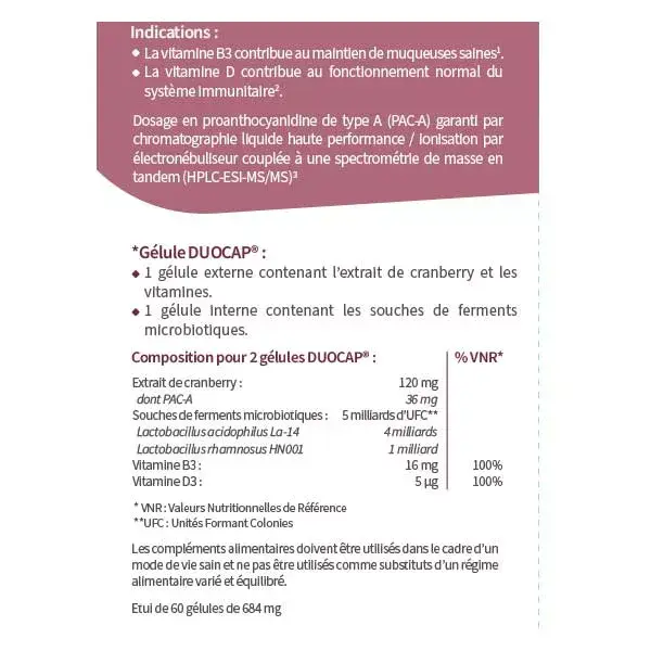 Codifra Normafilus Femina Confort intime 60 gélules