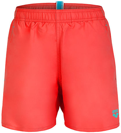 Arena Bådeshorts - Solid R - Fluo Red/Water