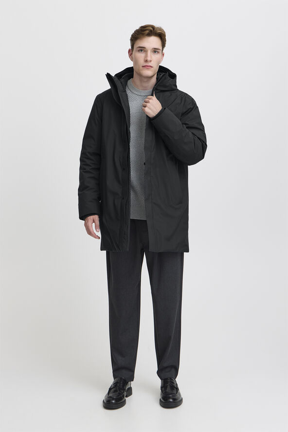 Casual Friday CFARBOUR long parka coat Black beauty