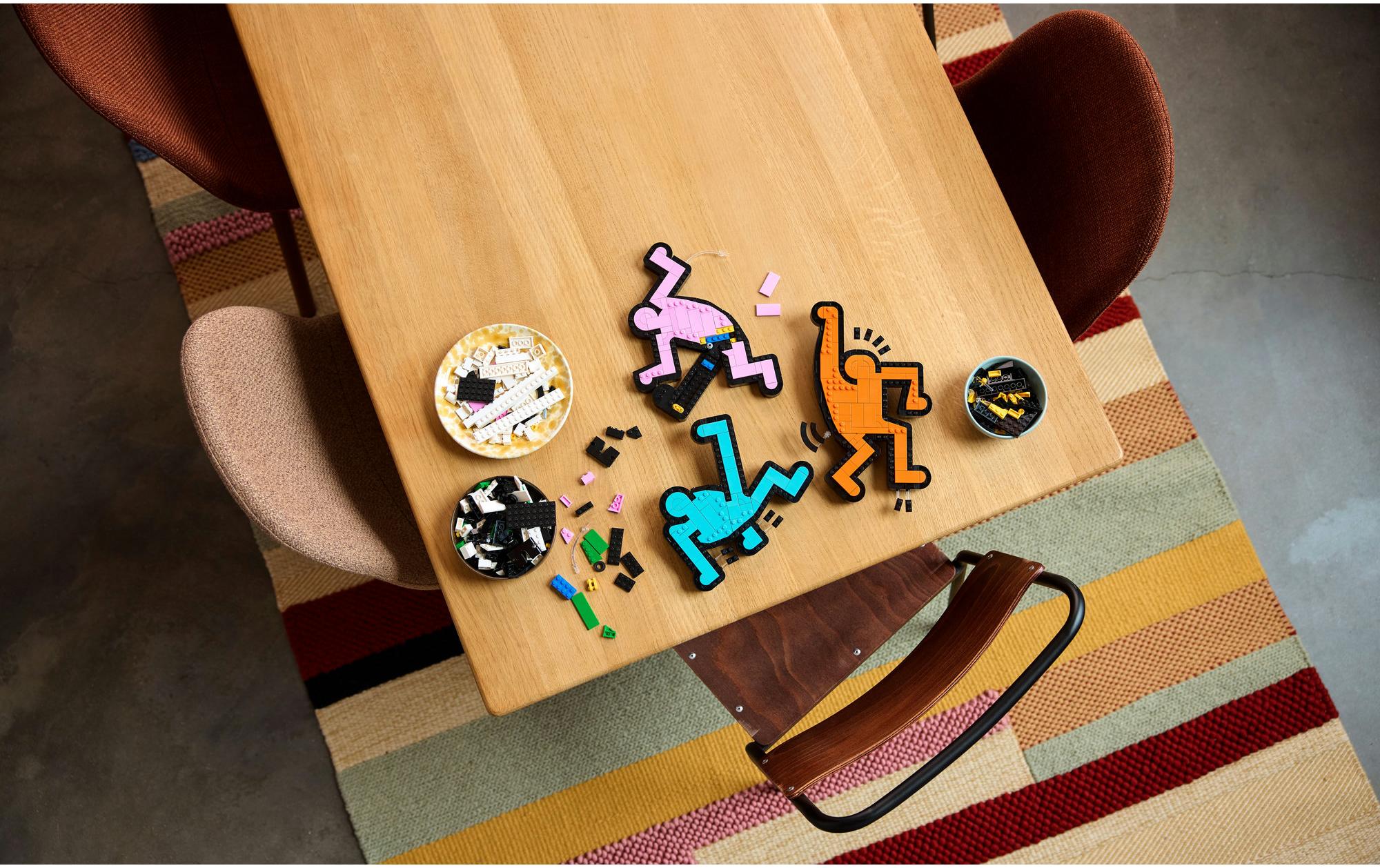 Art Keith Haring Tanzende FigurenLego Wohnzimmer-Deko zum Aufhängen