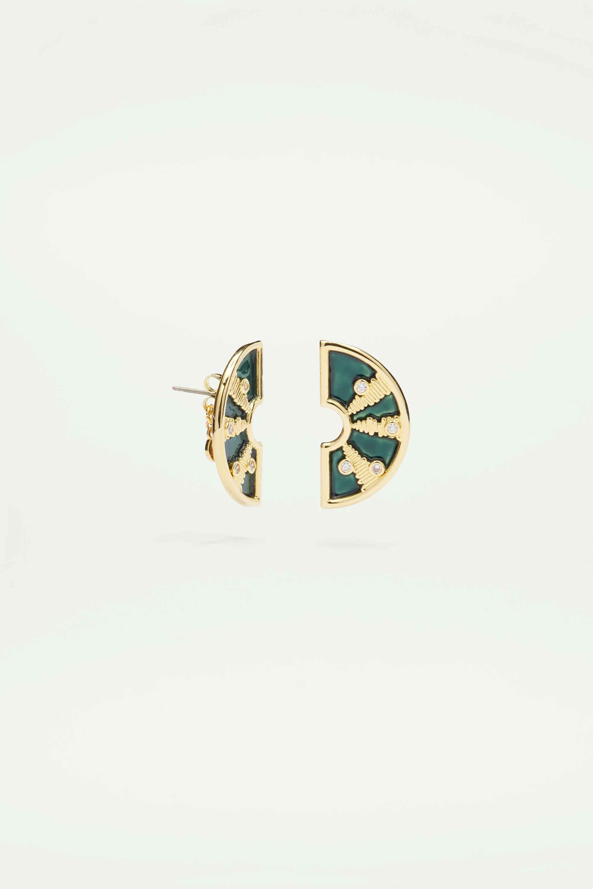Boucles d'oreilles tiges reflets de lumière | Bleu
