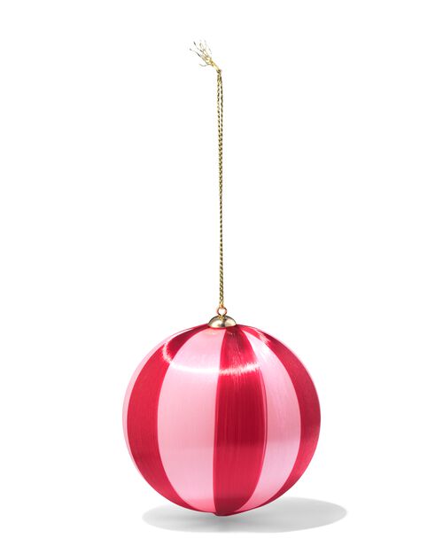 Boule de Noël en satin rose