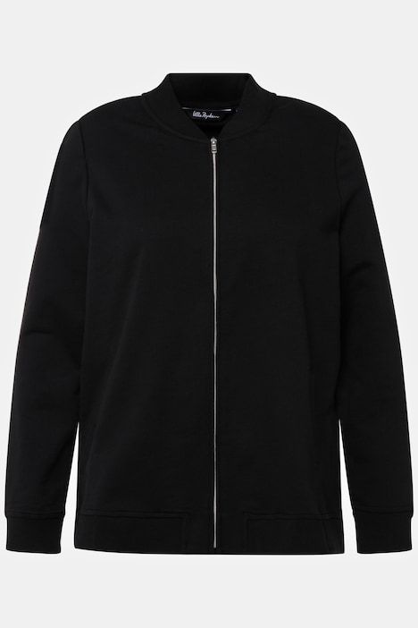 Sweatjacke, Katze, Boxy-Form, Collegekragen
