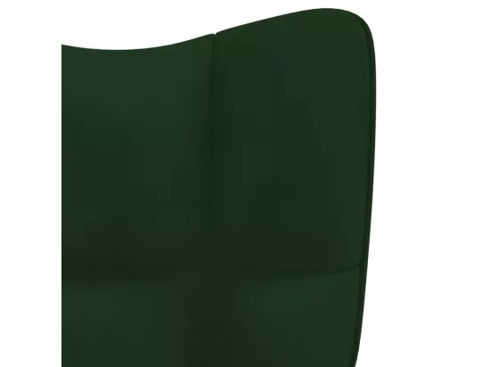 Chaise de relaxation Vert foncé Velours