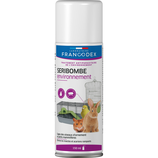 Hygiène cage oiseau : Séribombe 150ml