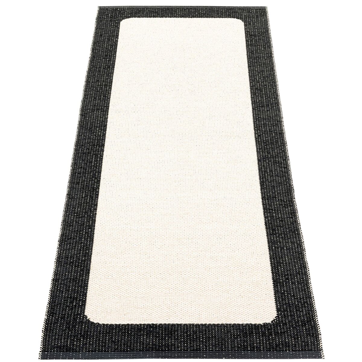 Gulvteppe Ilda, 70 x 180 cm., black/vanilla