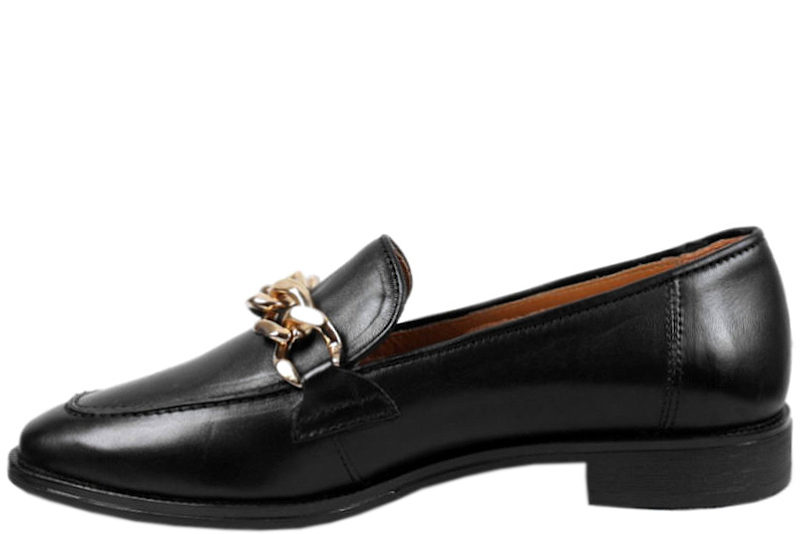 STOCKHOLM DESIGN SORT SKIND LOAFERS