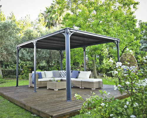 Gazebo Palram – Canopia Milano 4300 430 x 295,5 cm grijs