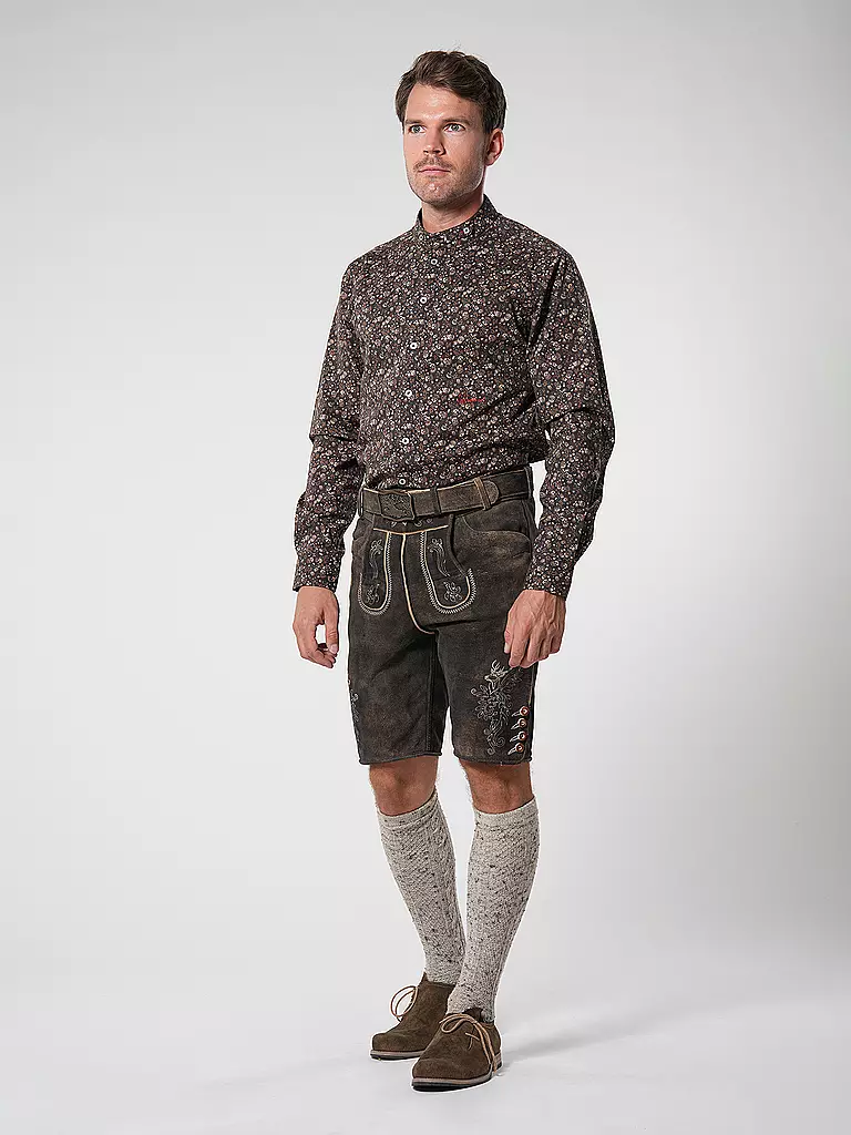 GWEIH & SILK Lederhose BORIS braun