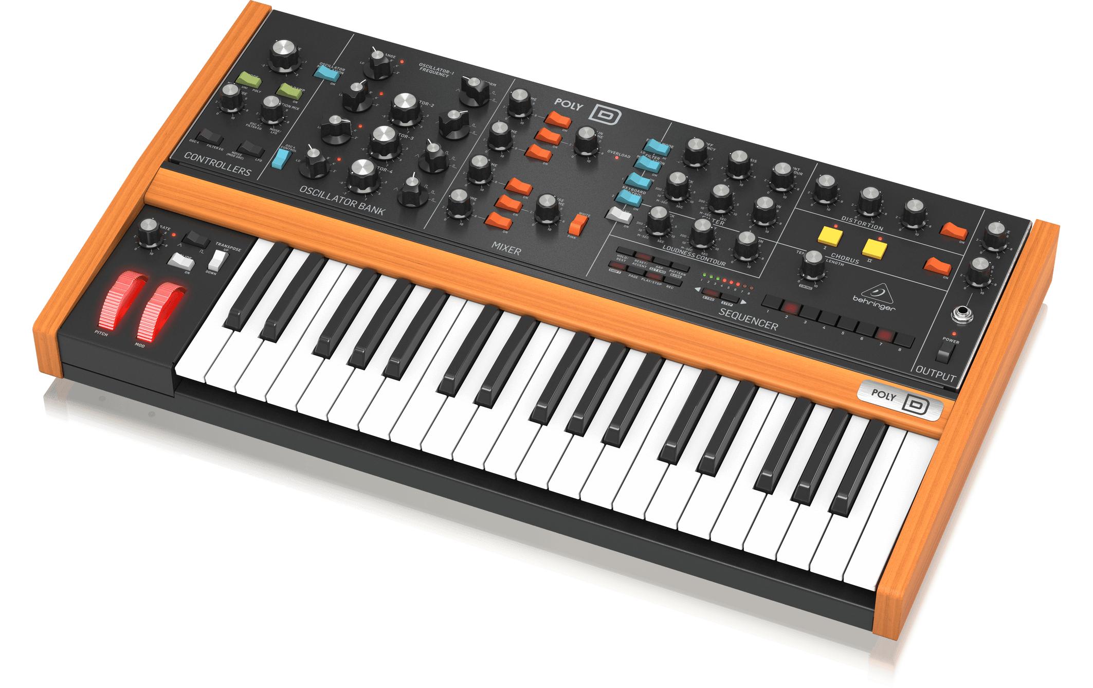 Synthesizer Poly D<br>4-stimmiger polyphoner Analogsynthesizer mit 37 Tasten