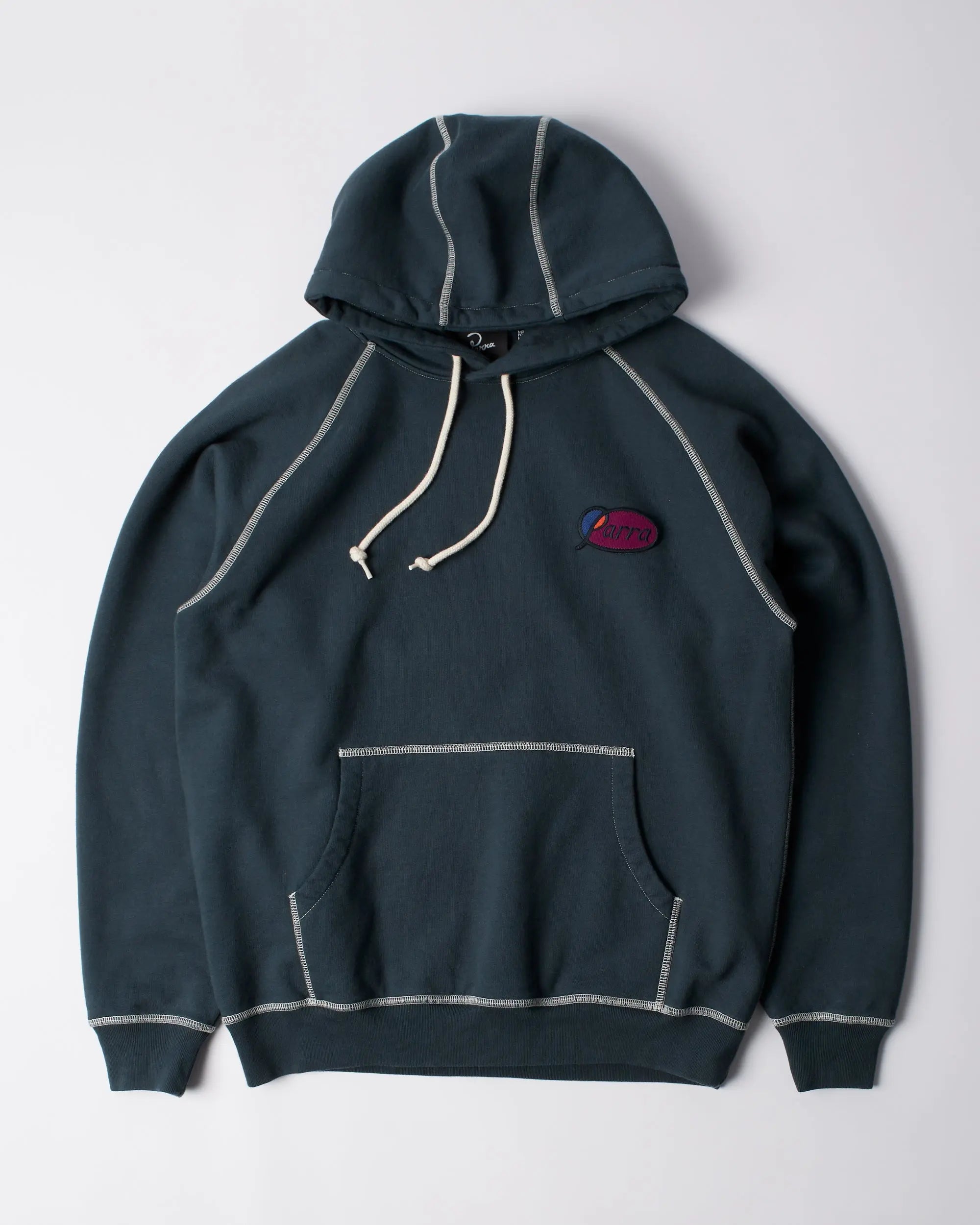 byParra Circled Script Logo Hooded Sweatshirt (Dark Blue)