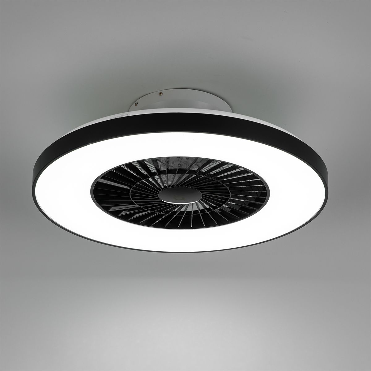 Smart plafondventilator zwart met ster effect 60cm incl. LED dimbaar met afstandsbediening - Climo