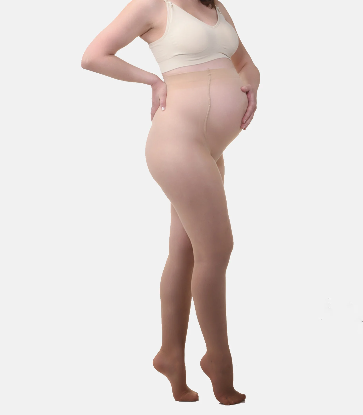 Collants de grossesse transparant confortables 20den | Beige