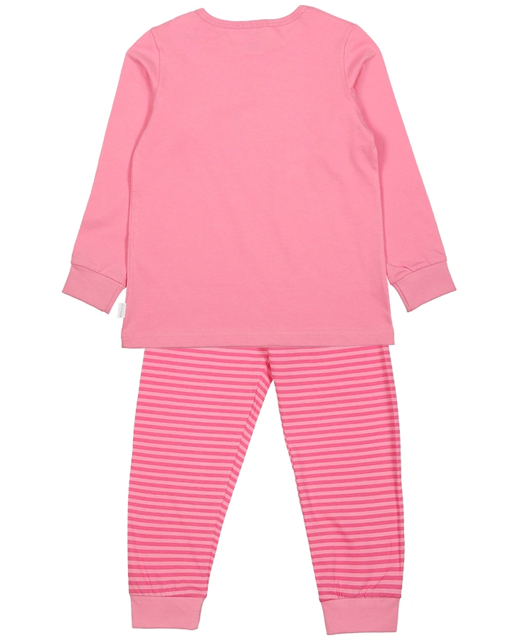 Schlafanzug CLASSICS – PFERD 2-teilig lang in rosa/pink