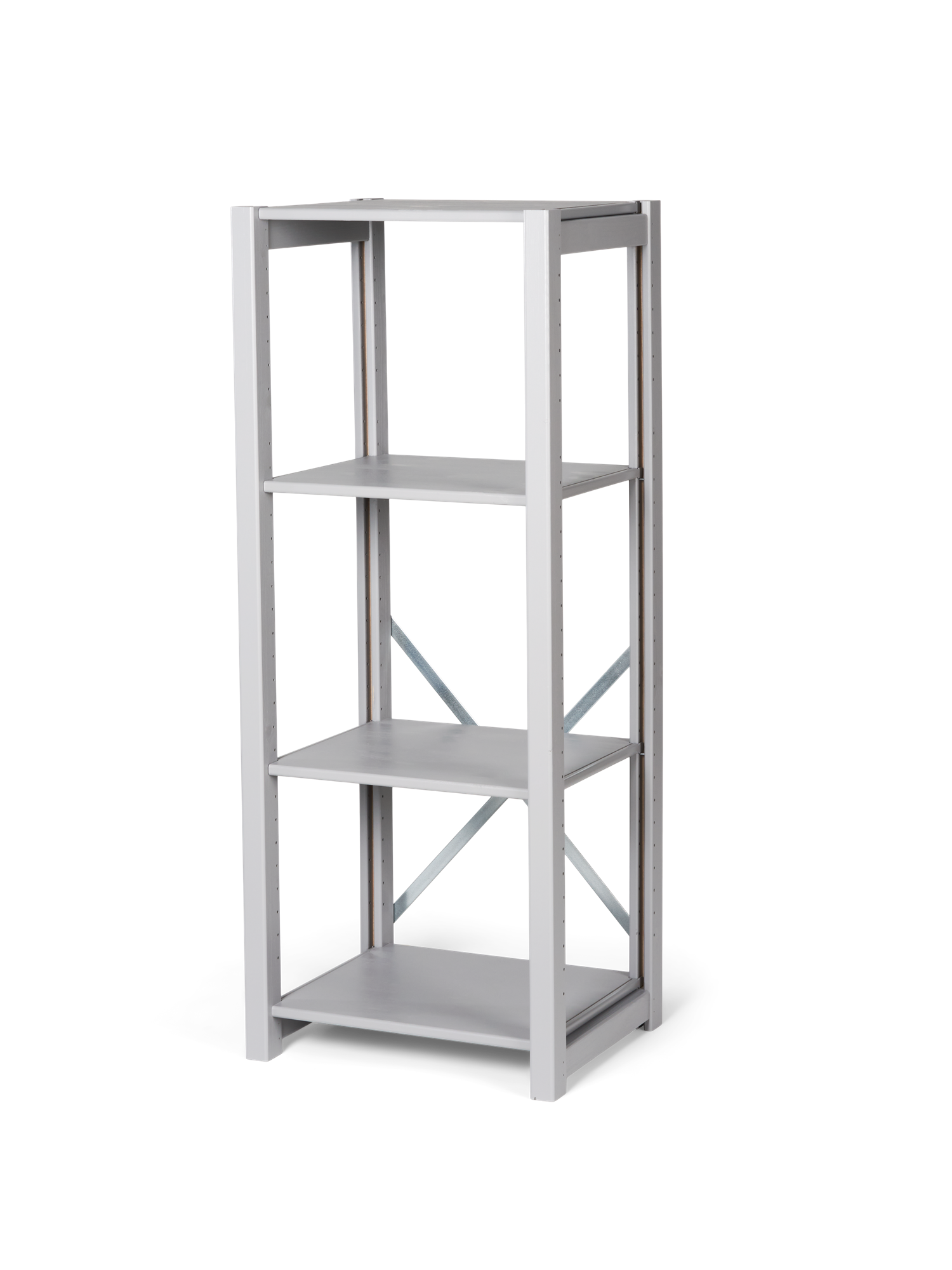 Reol | Fyrretræ. 45,8 x 38,6 x 116 cm. | Silver Grey | abc classic