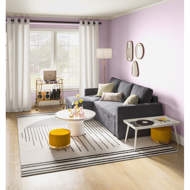 Vernita 87&prime;&prime; Wide Linen Reversible Sleeper Sofa & Chaise